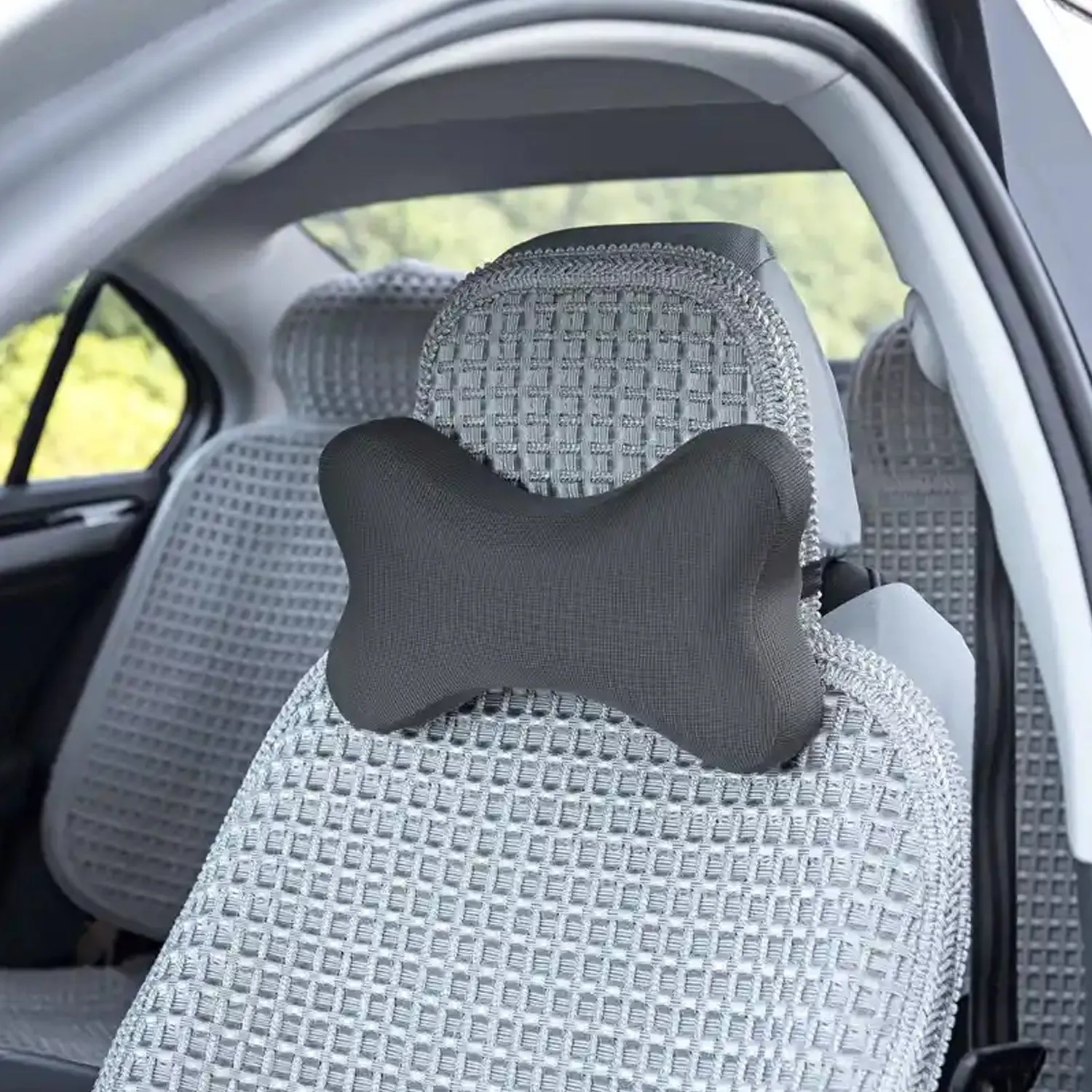 1551 Microbead Roll Neck Pillow Mini Microbeads Bone Type Travel Pillow Soft Cushion Back Head Neck Support