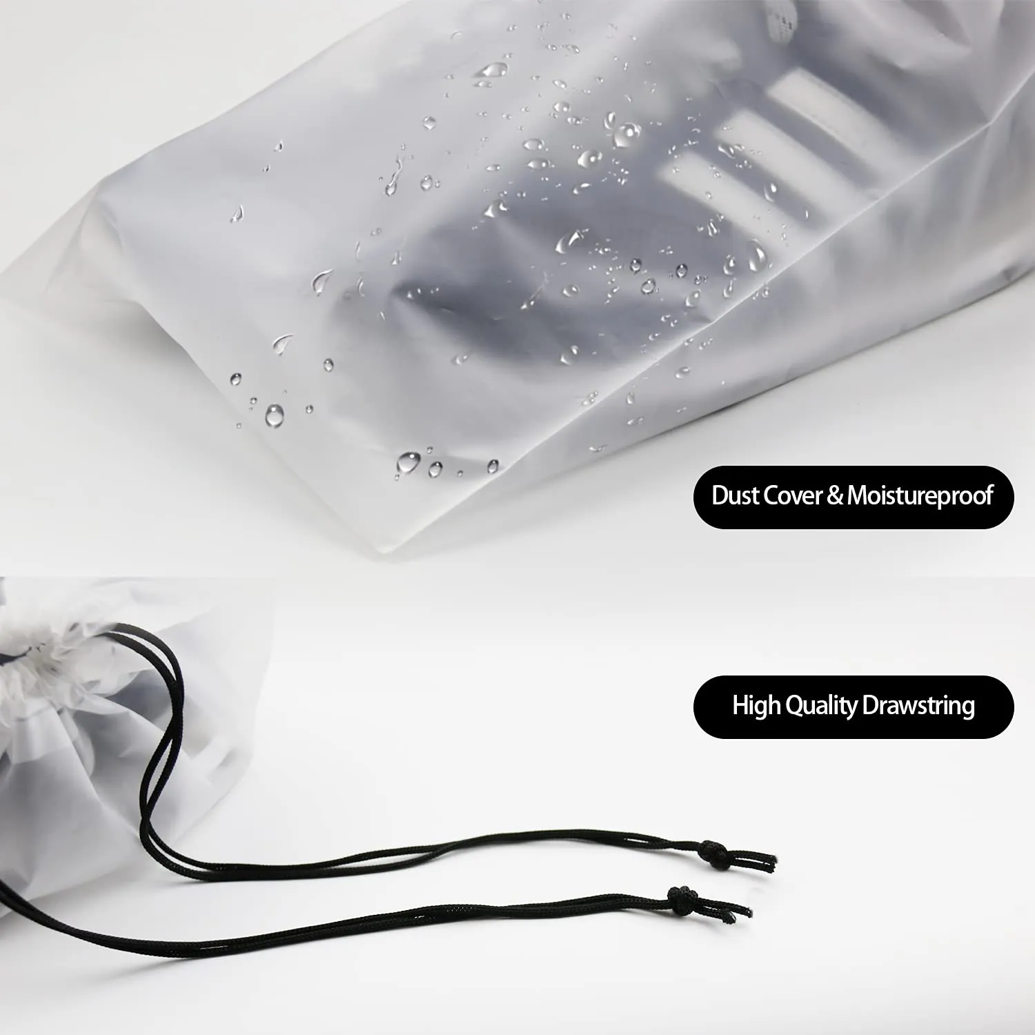 30 PCS Travel Transparent Shoe Bags -Waterproof Storage organizers With Drawstring, packing pouch organizers 30*translucent