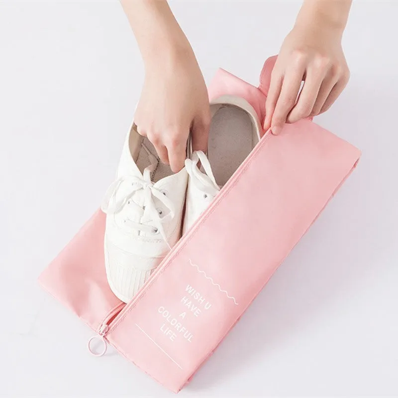 7pcs/set Luggage Organizer Bag Large Waterproof Travel Accessories Polyester Packing Cubes Organiser For Clothing Storage Bags