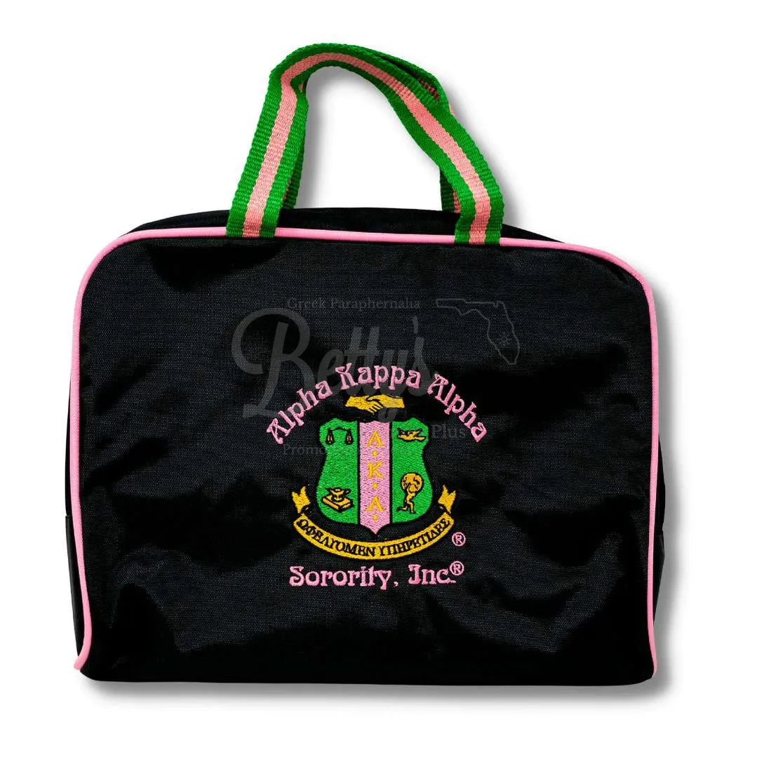 Alpha Kappa Alpha AKA Toiletry Bag Set of 3 Makeup Travel Kit Bathroom and Luggage Organizer