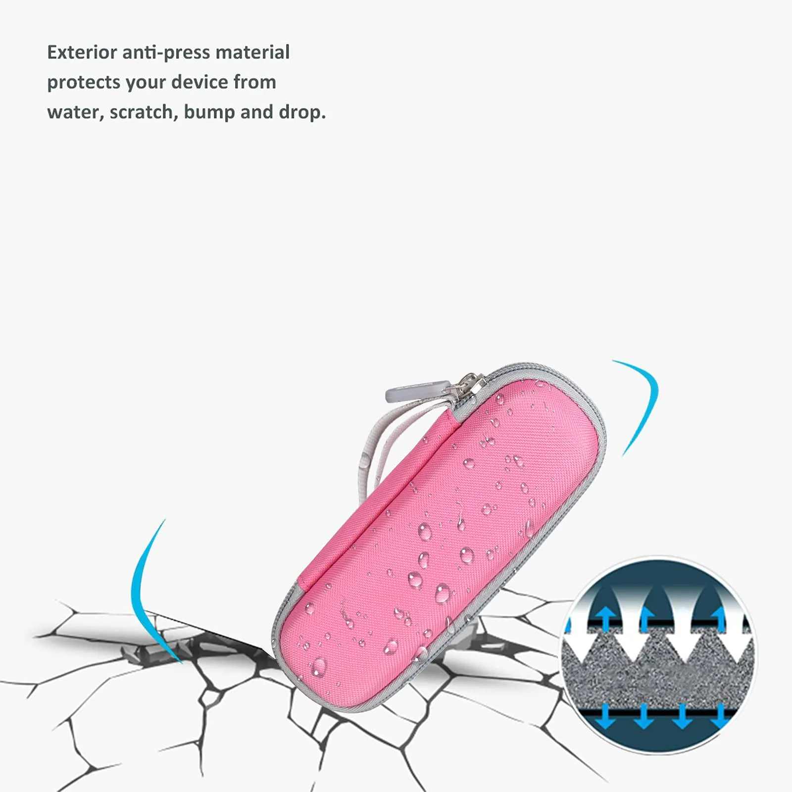 Aproca Hard Storage Travel Pink Case, for The Breather Inspiratory/Expiratory Respiratory Muscle Trainer