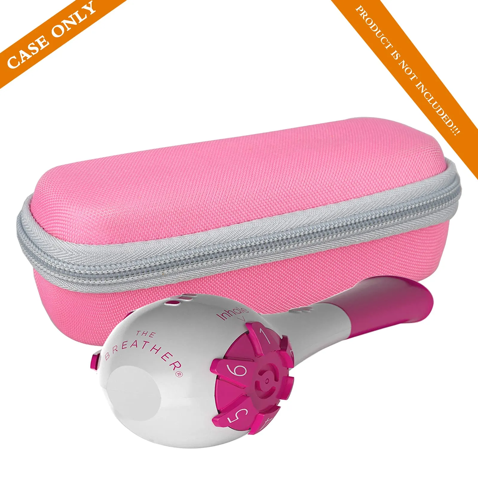Aproca Hard Storage Travel Pink Case, for The Breather Inspiratory/Expiratory Respiratory Muscle Trainer