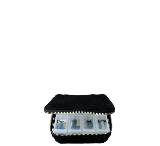 Bag-all - Pill Organizing Case with Weekly Insert in Black