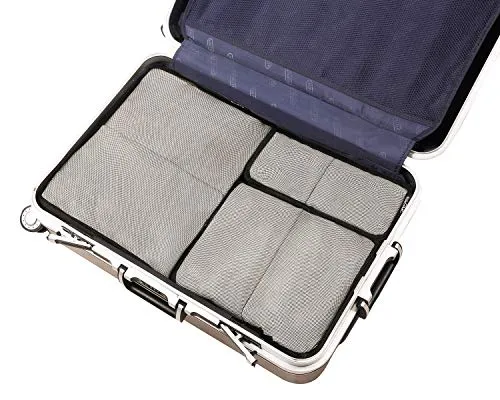 BAGAIL 6 Set Packing Cubes,3 Various Sizes Travel Luggage Packing Organizers(Black)
