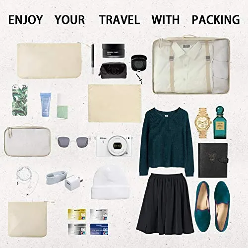 BAGAIL 8 Set Packing Cubes, Lightweight Travel Luggage Organizers