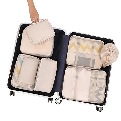 BAGAIL 8 Set Packing Cubes, Lightweight Travel Luggage Organizers