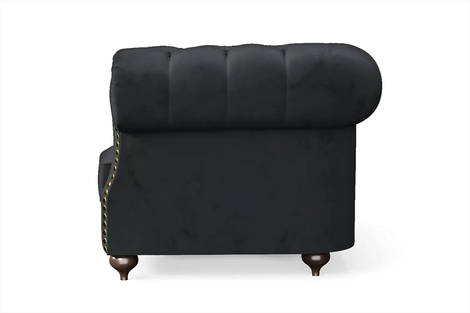 Bitonto Armchair Dark Grey Velvet