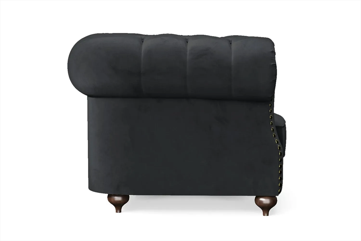 Bitonto Armchair Dark Grey Velvet