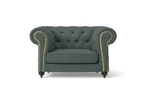 Bitonto Armchair Dusky Turquoise Leather