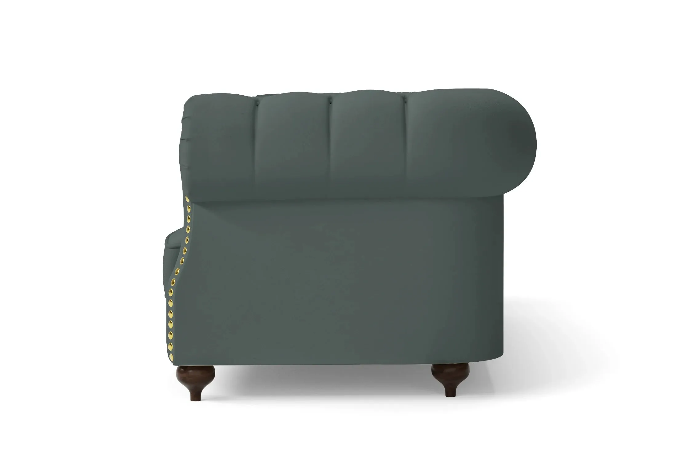 Bitonto Armchair Dusky Turquoise Leather