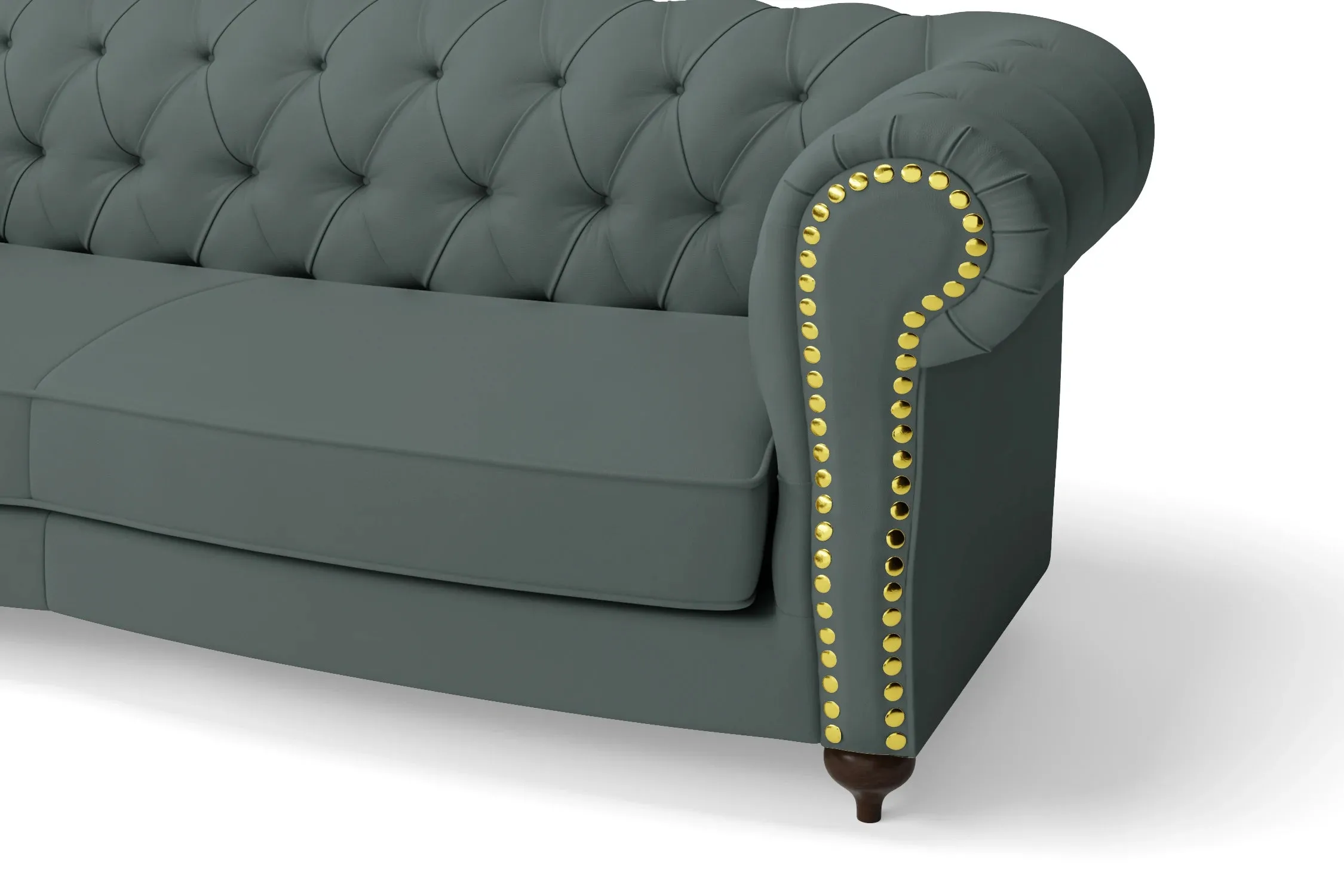 Bitonto Armchair Dusky Turquoise Leather