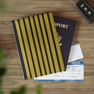 Black and Gold Passport Cover