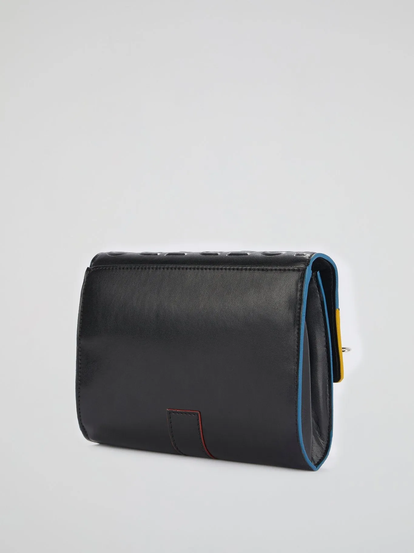 Black Flap Leather Shoulder Bag
