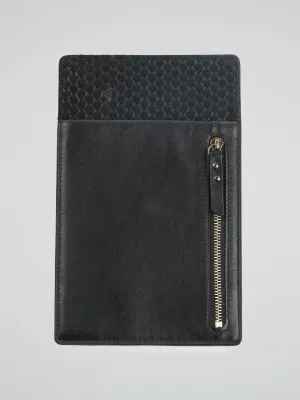Black Leather Passport Holder