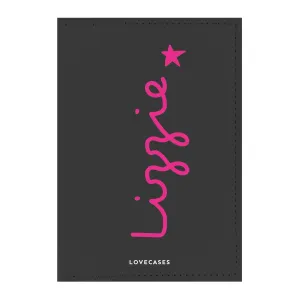 Black Personalised Island Name Passport Cover