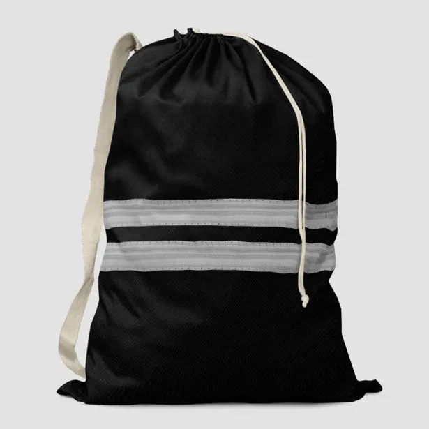 Black Pilot Stripes - Laundry Bag