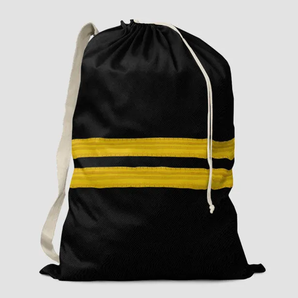 Black Pilot Stripes - Laundry Bag