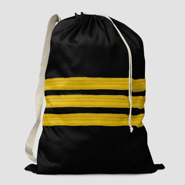 Black Pilot Stripes - Laundry Bag