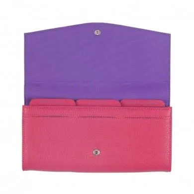 Bombay Duck - L'Amour - Fuchsia Pink & Purple Travel Wallet - Printed Faux Leather