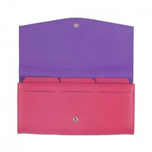 Bombay Duck - L'Amour - Fuchsia Pink & Purple Travel Wallet - Printed Faux Leather