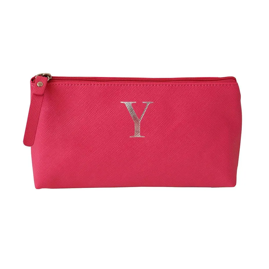 Bombay Duck - Monogrammed Alphabet Make Up Bag With Metallic Letter - A to Z