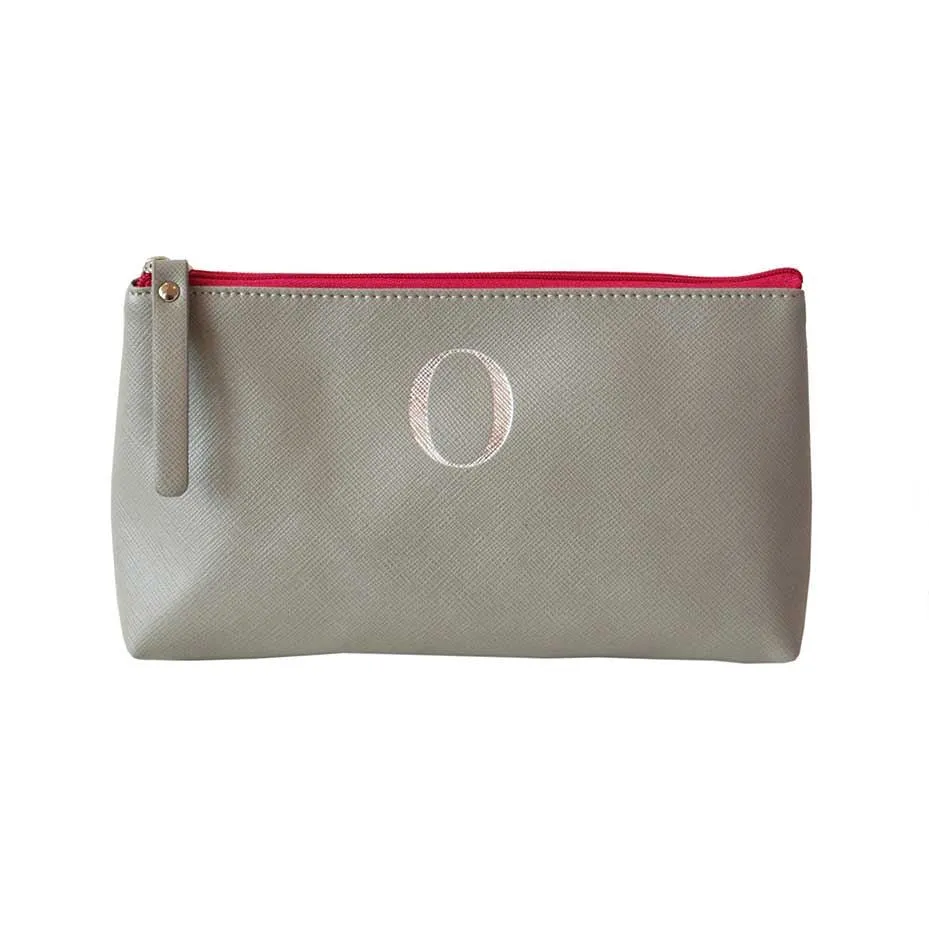 Bombay Duck - Monogrammed Alphabet Make Up Bag With Metallic Letter - A to Z