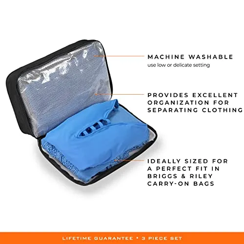 Briggs & Riley 3 Pack Zippered Packing Cubes/Luggage Organizers