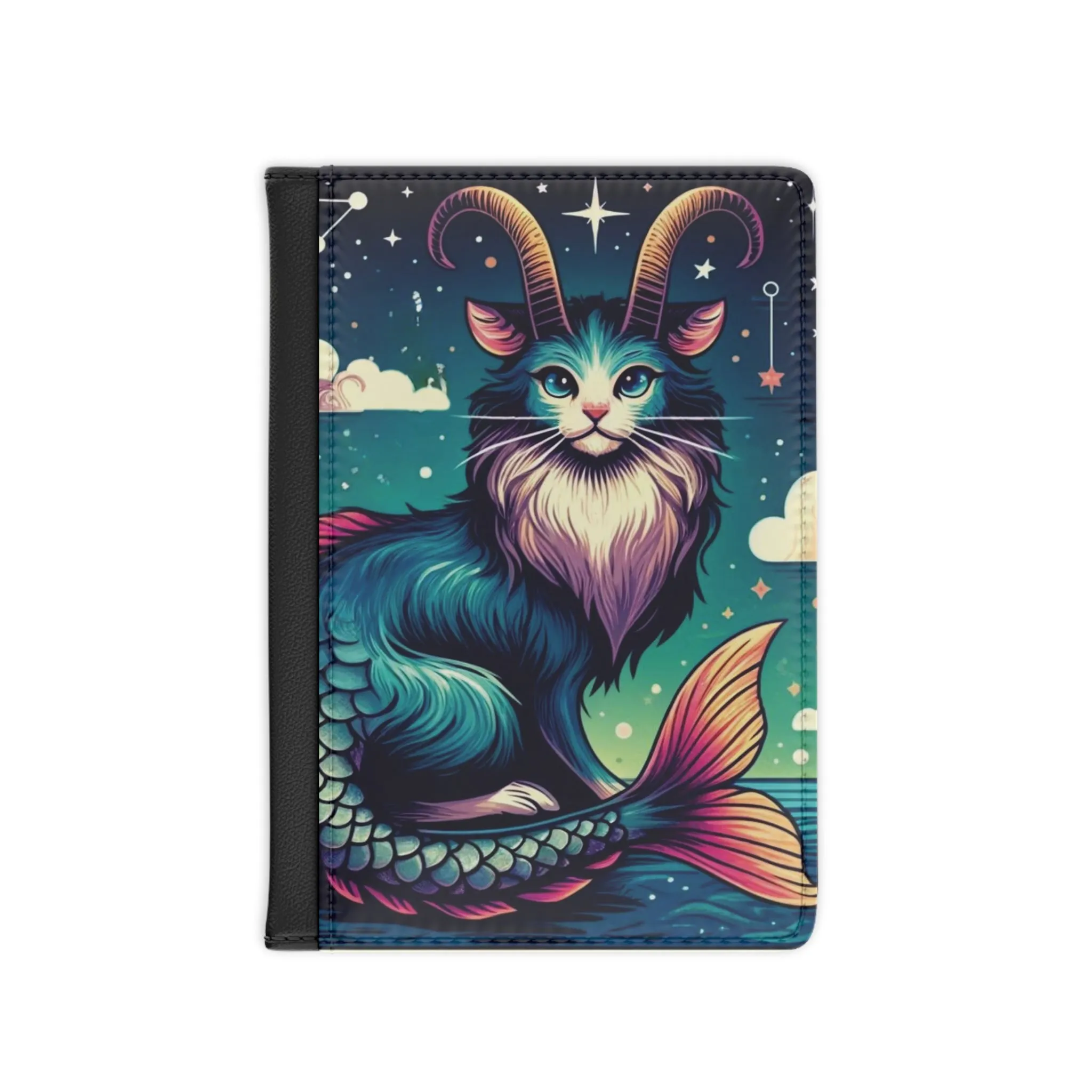 Capricorn - Cat Sea Goat - Passport Cover
