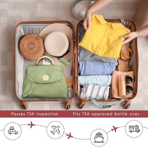 Chandelli Travel Toiletry Bag for Women for Travel Size Toiletries, Perfect Gifts for Mom, Coolest Gifts for Women Who Have Everything, Great Hanging Makeup & Cosmetic Bag Too (Sage Green, Medium)