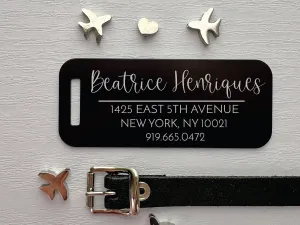 Classy Script Custom Travel Tag - Elegant Luggage Accessory