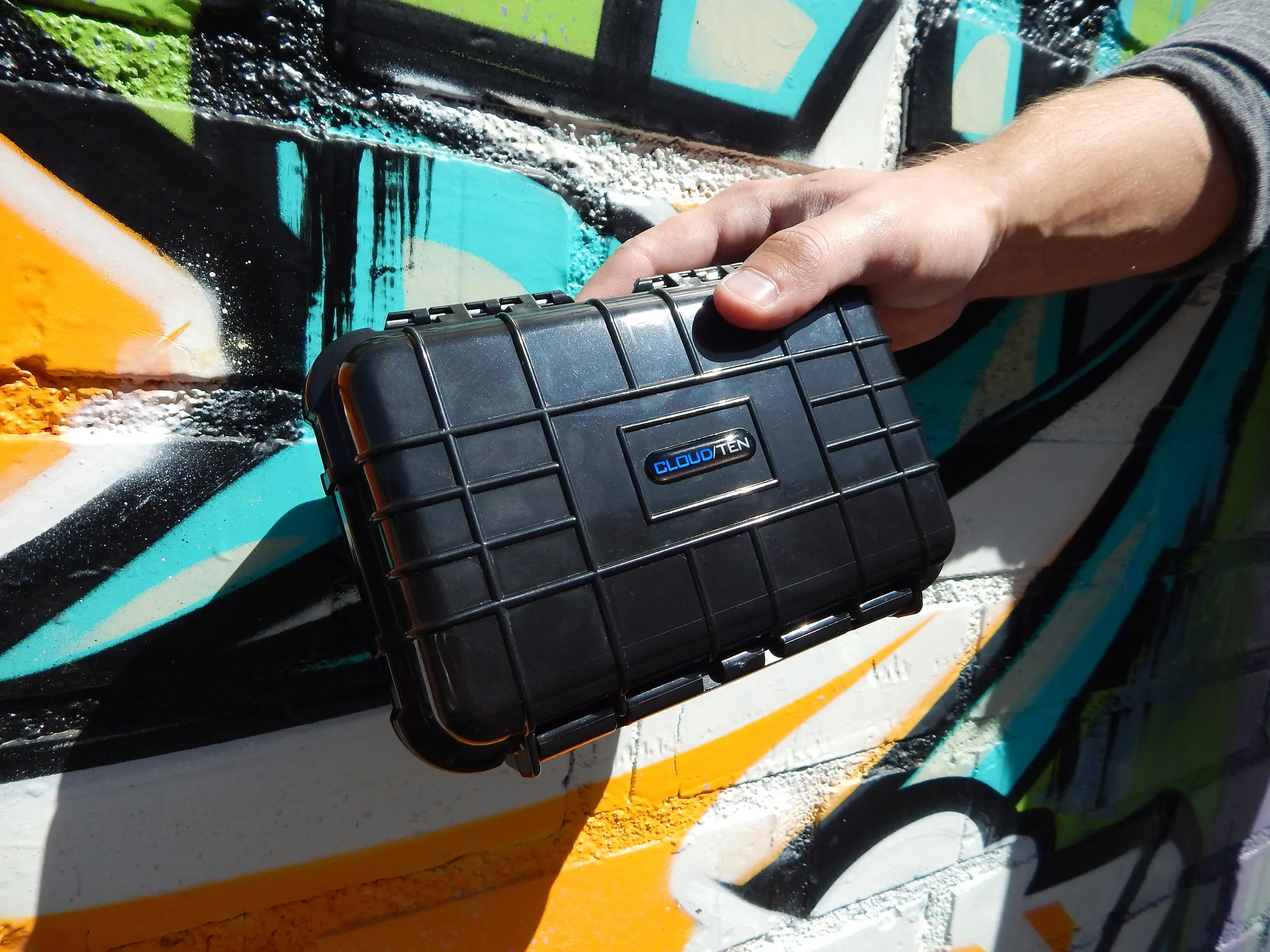 CLOUD/TEN 6.25" Smell Proof Hard Travel Case with Rubber and Customizable Foam Interior - Fits Accessories up to 4.5" x 2.5" x 1.25"