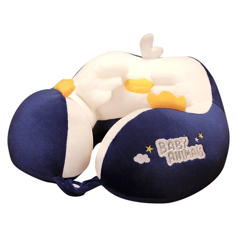 Comfo-Lux U-Shaped Animal Neck Travel Pillow For Kids And Adult