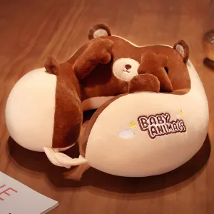 Comfo-Lux U-Shaped Animal Neck Travel Pillow For Kids And Adult