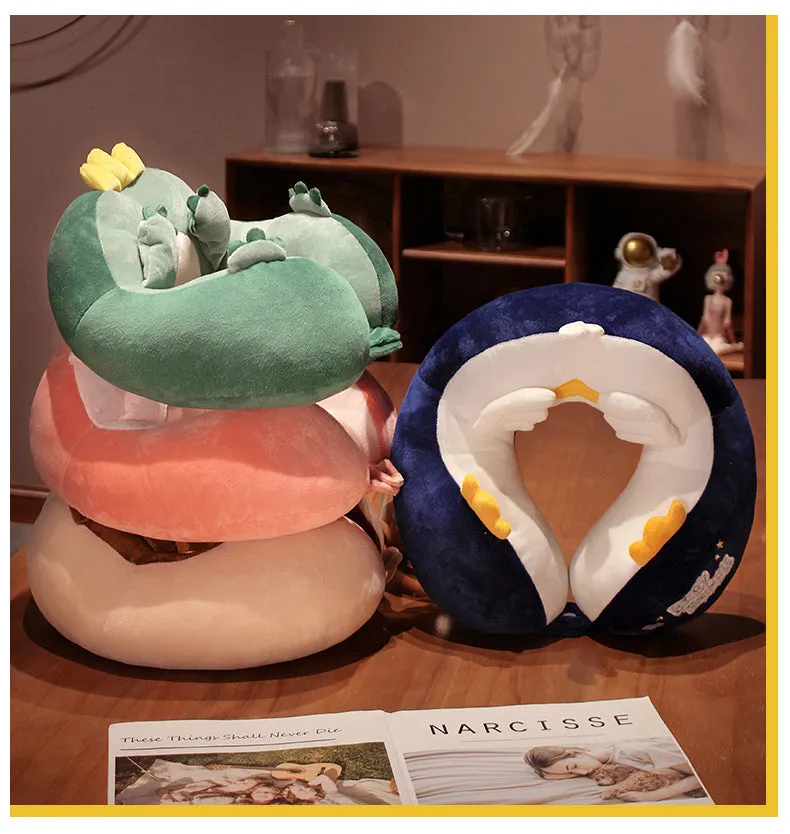 Comfo-Lux U-Shaped Animal Neck Travel Pillow For Kids And Adult