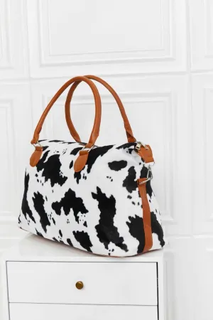 Cow Print Carryall Weekender Bag