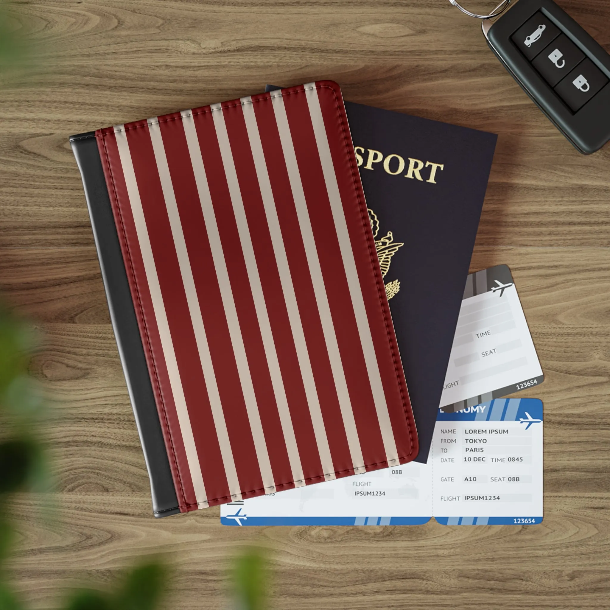 Crimson Creme Passport Cover