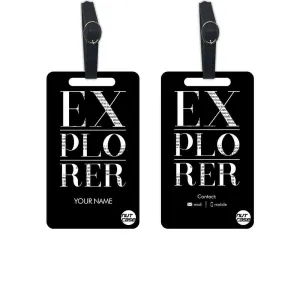Customized Leather Suitcase Luggage Tags - Add your Name - Set of 2