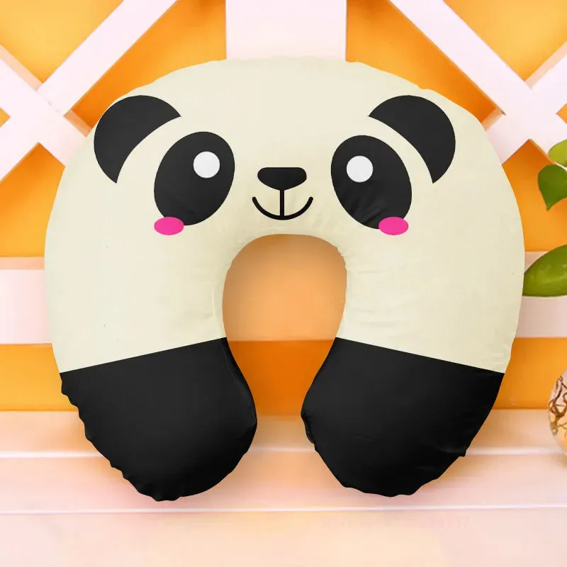 Cute Cartoon Inflatable Travel Neck Pillow | U-Shaped Comfort