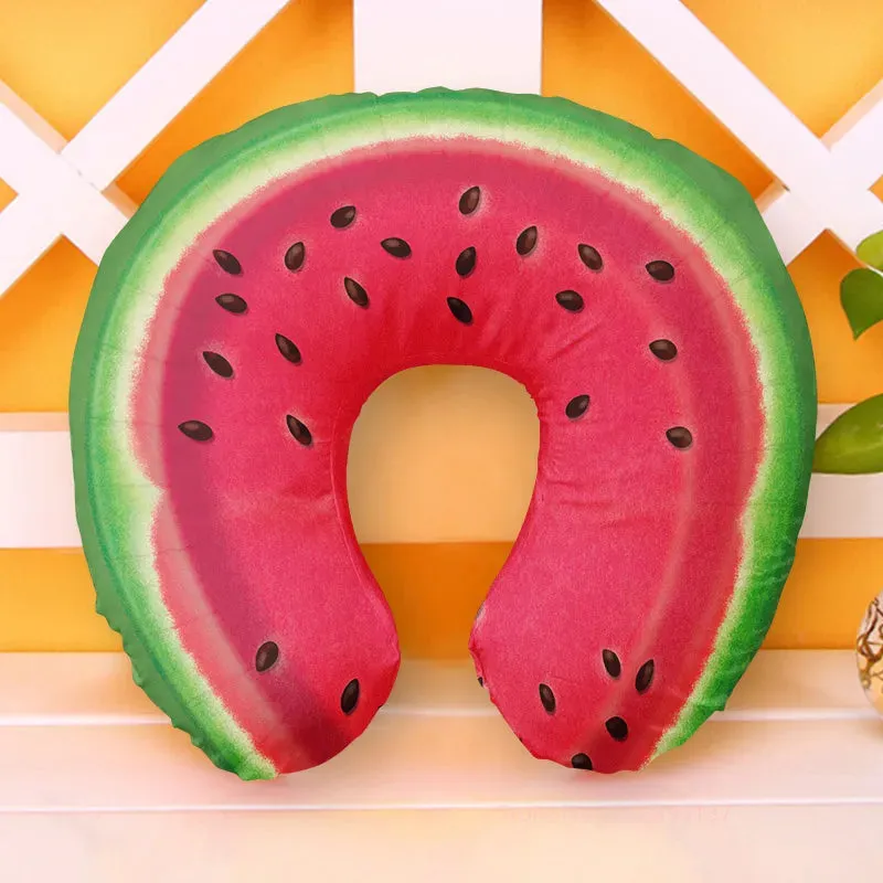 Cute Cartoon Inflatable Travel Neck Pillow | U-Shaped Comfort