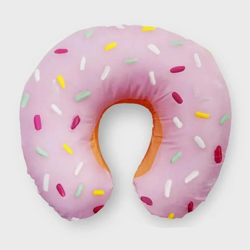 Cute Cartoon Inflatable Travel Neck Pillow | U-Shaped Comfort