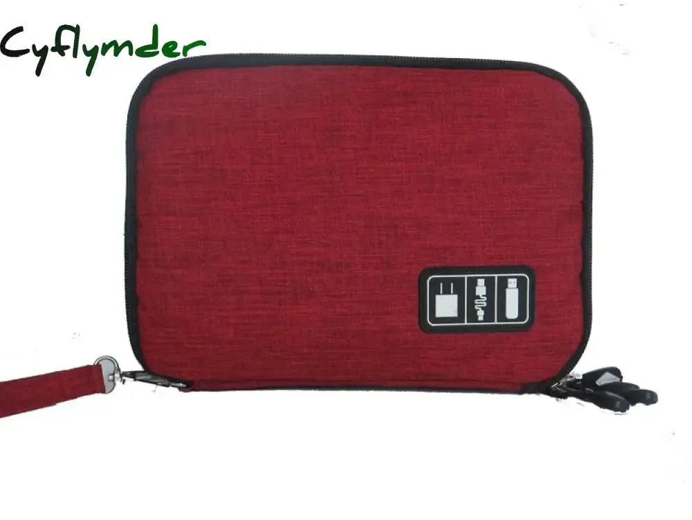 Cyflymder High Grade Nylon 2 Layers Travel Electronic Accessories Organizer Bag,Travel Gadget Carry Bag, Perfect Size Fit for iPad