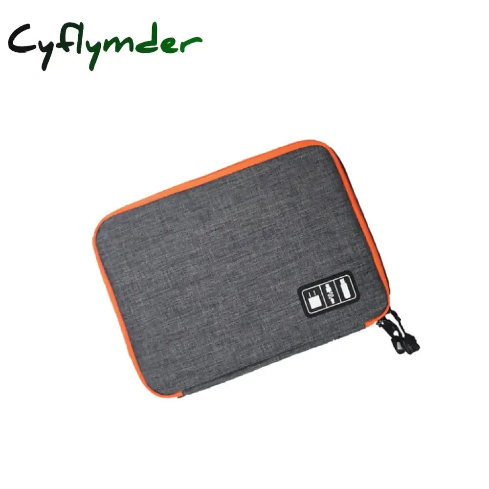Cyflymder High Grade Nylon 2 Layers Travel Electronic Accessories Organizer Bag,Travel Gadget Carry Bag, Perfect Size Fit for iPad