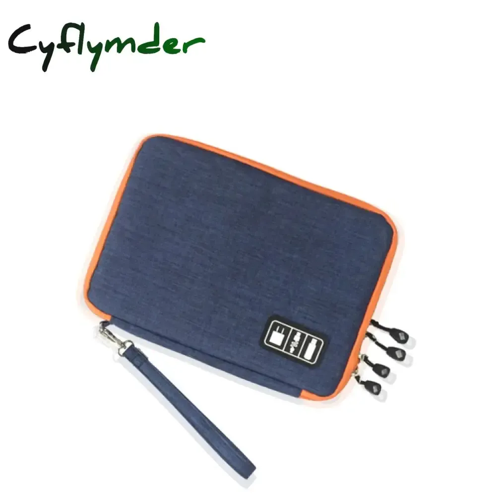 Cyflymder High Grade Nylon 2 Layers Travel Electronic Accessories Organizer Bag,Travel Gadget Carry Bag, Perfect Size Fit for iPad