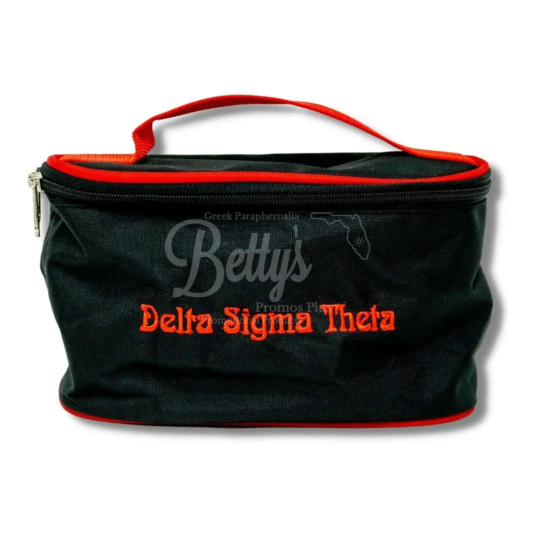 Delta Sigma Theta ΔΣΘ Toiletry Bag Set of 3 Makeup Travel Kit Bathroom and Luggage Organizer