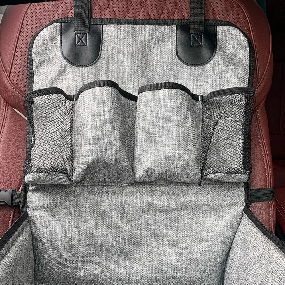 Deluxe Dog Booster Car Seat with Storage Pockets for Small to Medium Dogs