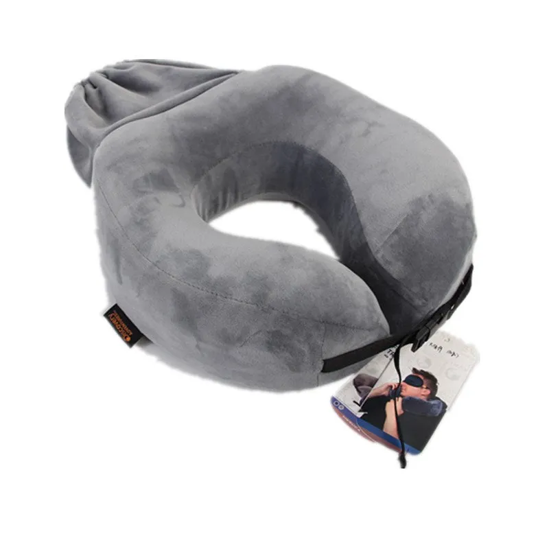 DISCOVERY ADVENTURES TRAVEL PILLOW 100% PURE MEMORY FOAM NECK PILLOW, COMFORTABLE & BREATHABLE COVER, MACHINE WASHABLE