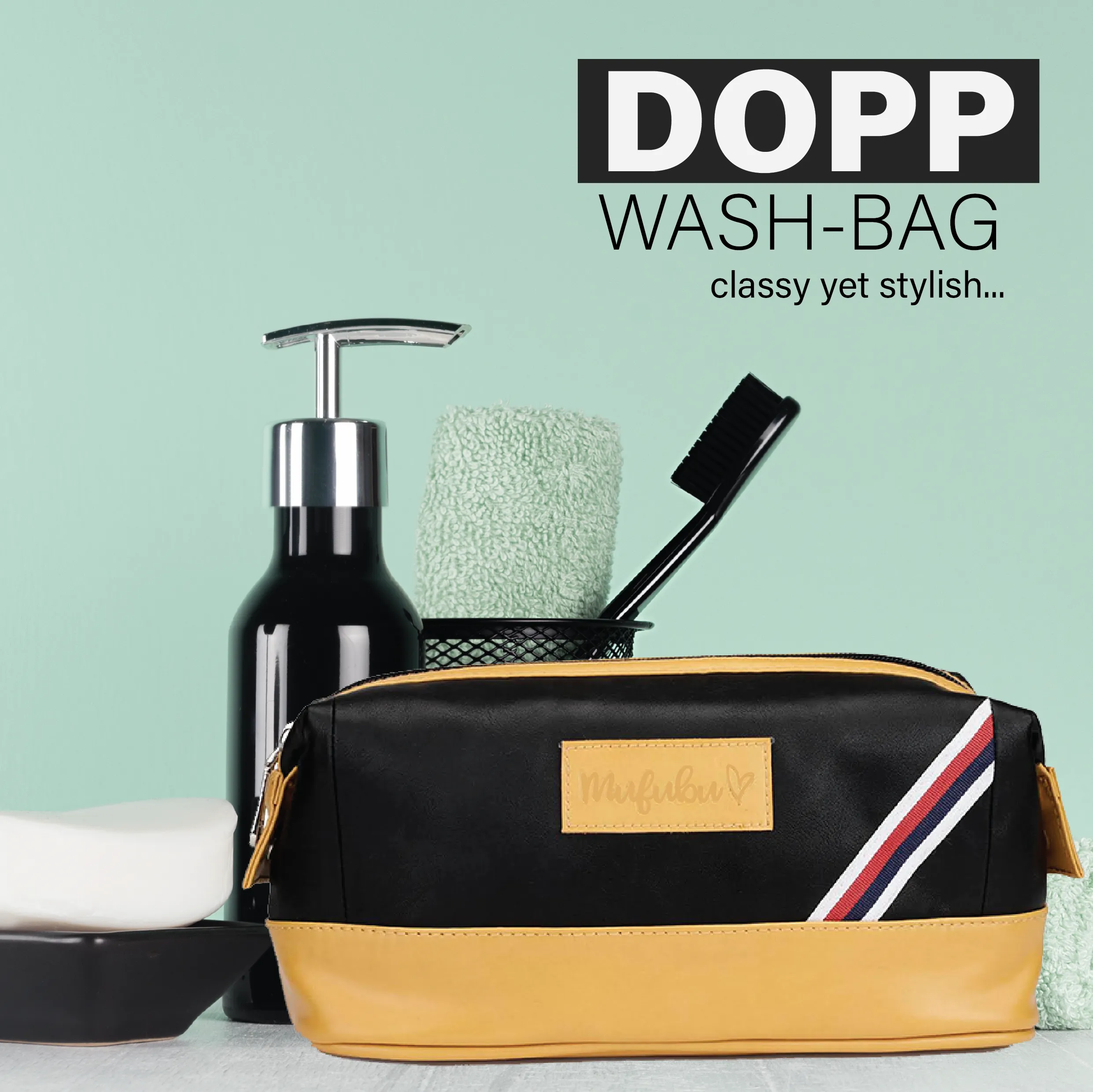 DOPP Wash Bag - Black Mustard