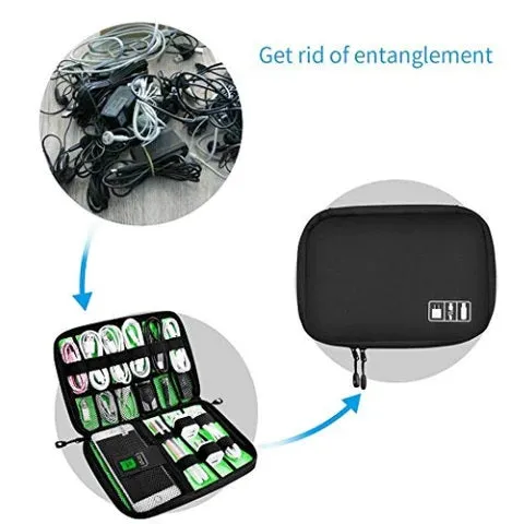 Electronics Travel Organizer Accessories Bag Cable Cords Storage Case