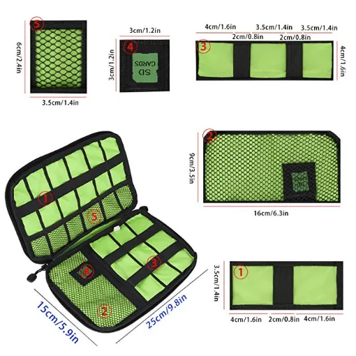 Electronics Travel Organizer Accessories Bag Cable Cords Storage Case