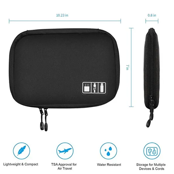 Electronics Travel Organizer Accessories Bag Cable Cords Storage Case